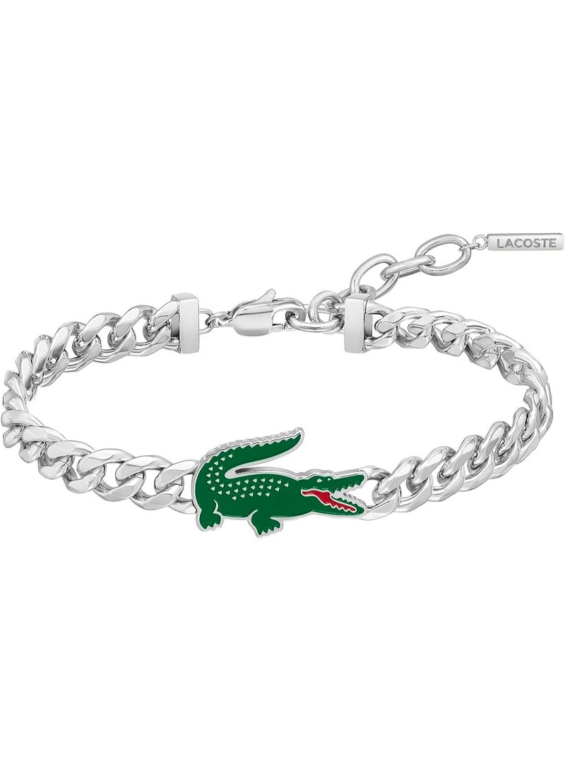 Lacoste Men's Arthor Jewelry Stainless Steel Adjustable Bracelet Fashionable For an Everyday Look - Image 1